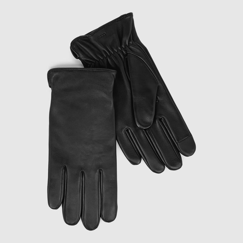 Black ECCO Mens Minimal Gloves
