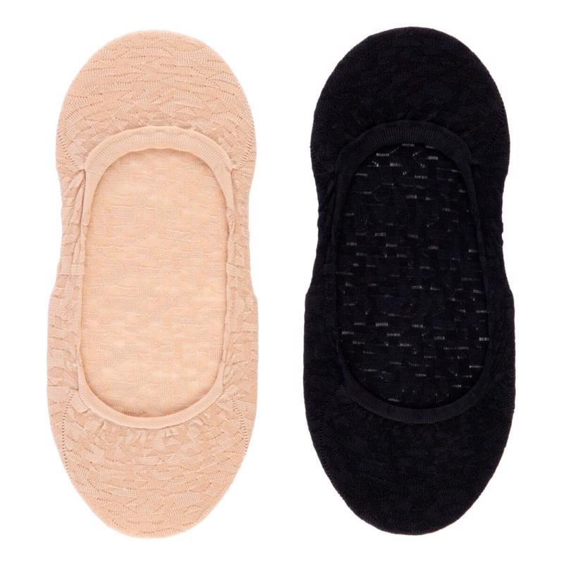 Black Casual Socks NUDE/BLACK