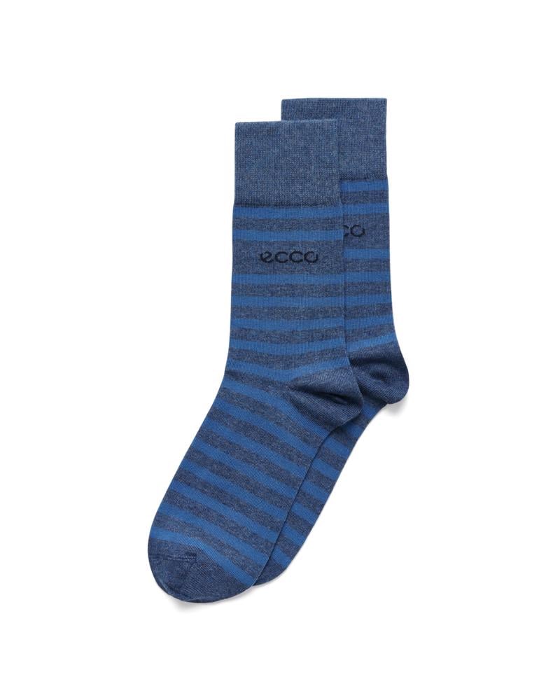 Blue ECCO Classic Stripe Mid Cut
