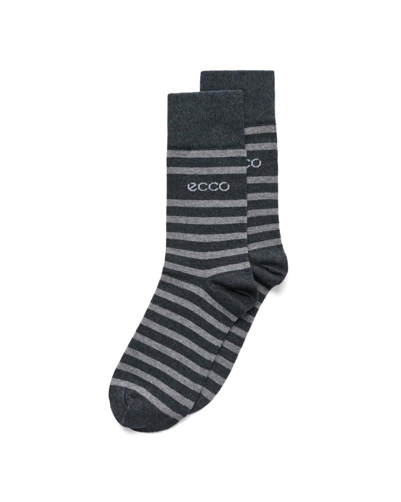 Grey ECCO Classic Stripe Mid Cut