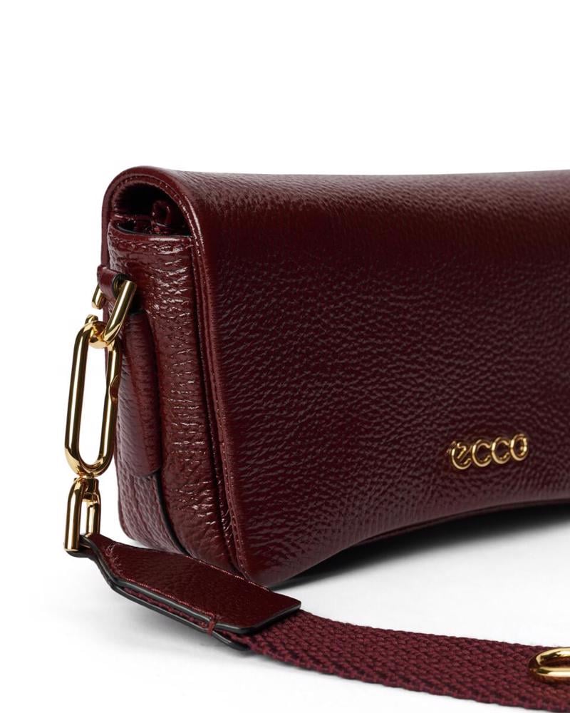 Red ECCO Pinch Bag M Soft Shine Pebbled