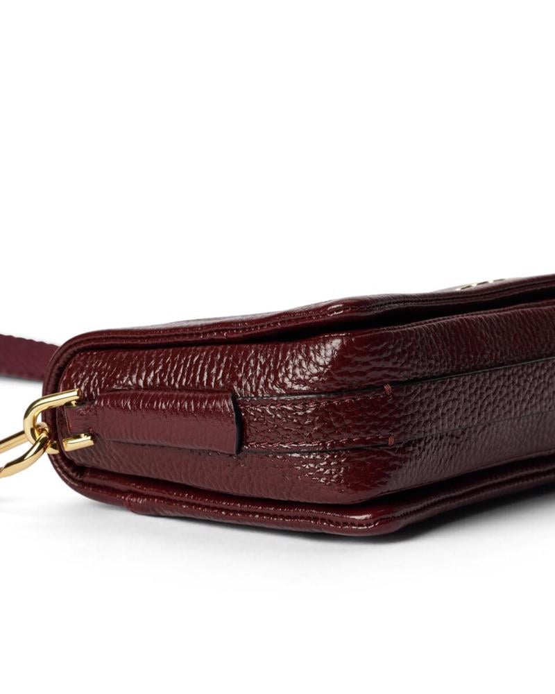 Red ECCO Pinch Bag M Soft Shine Pebbled