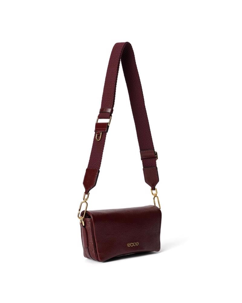 Red ECCO Pinch Bag M Soft Shine Pebbled