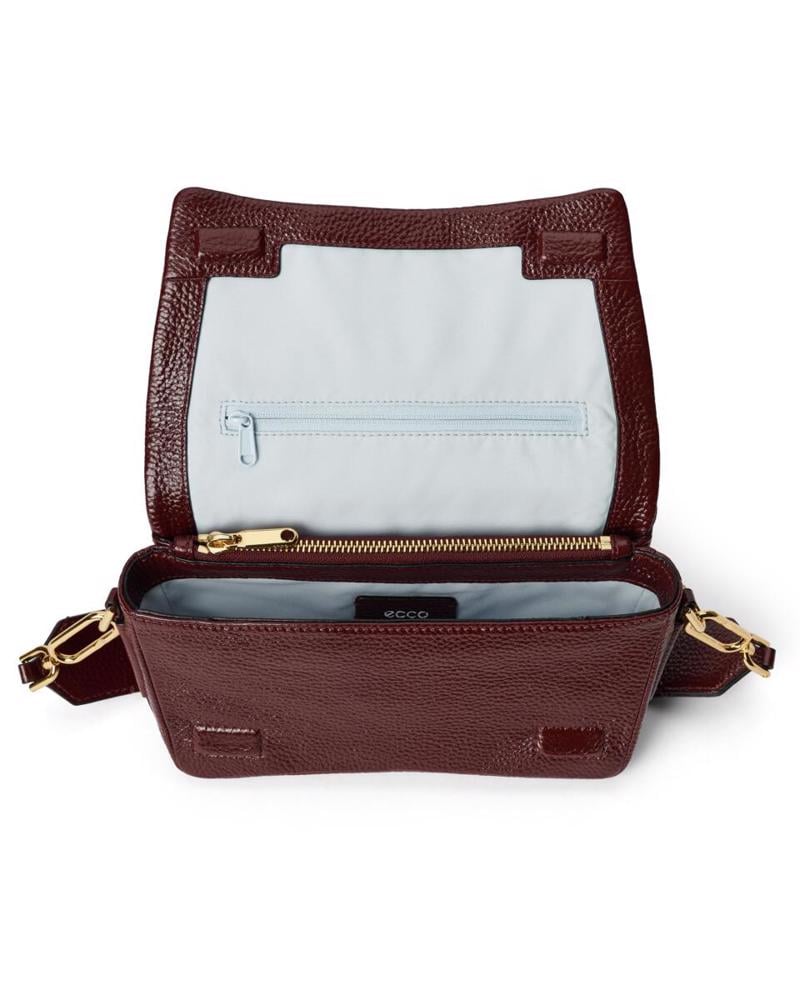 Red ECCO Pinch Bag M Soft Shine Pebbled