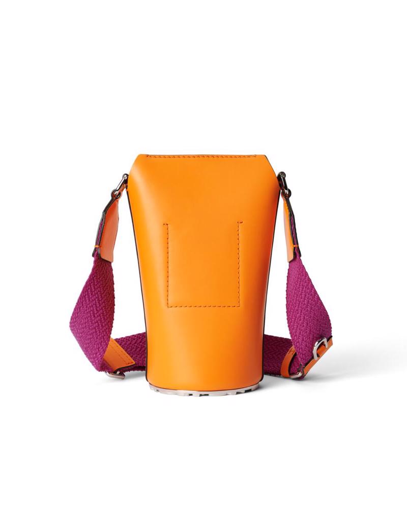 Turuncu ECCO Pot Bag Wave Plate Smooth Leather