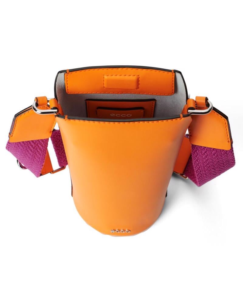 Turuncu ECCO Pot Bag Wave Plate Smooth Leather