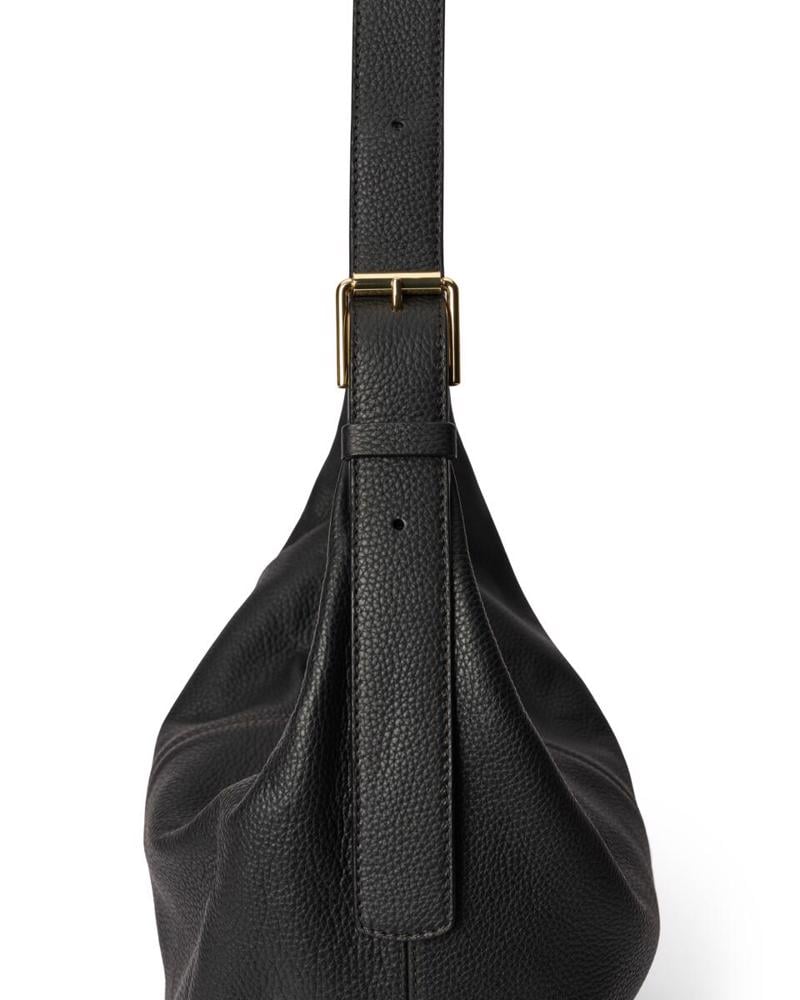 Black ECCO Hobo M Soft Pebbled Leather