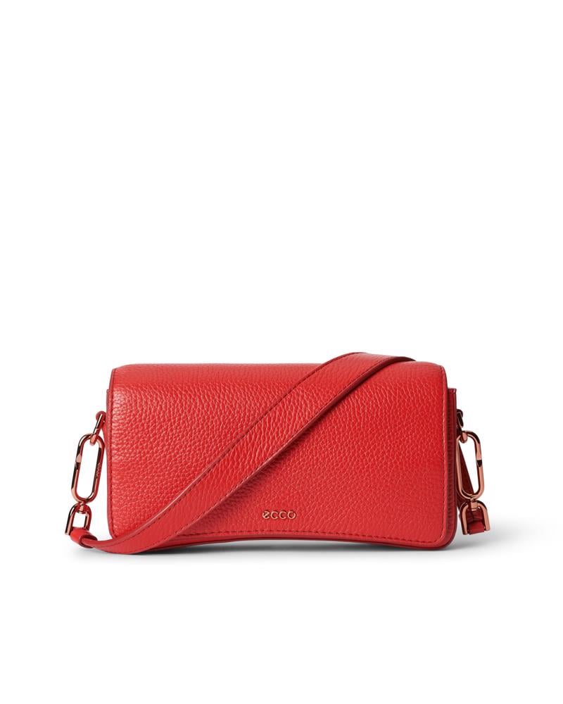 Red ECCO Pinch Bag S Pebbled Leather Bag