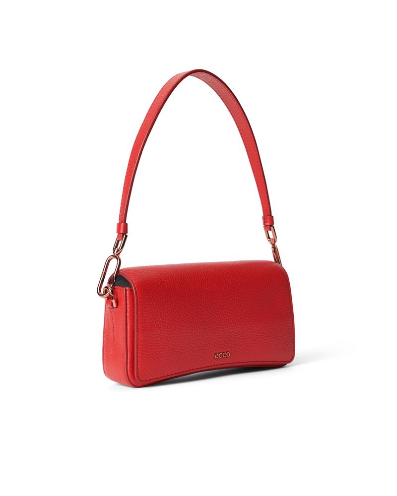 Red ECCO Pinch Bag S Pebbled Leather Bag