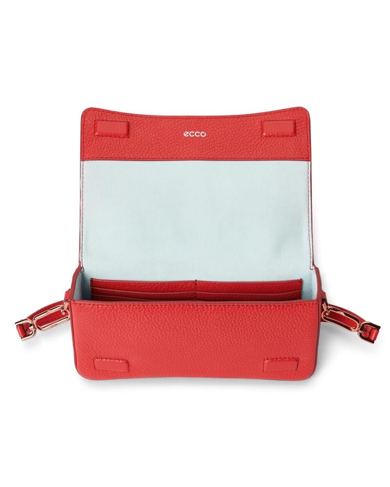 Red ECCO Pinch Bag S Pebbled Leather Bag