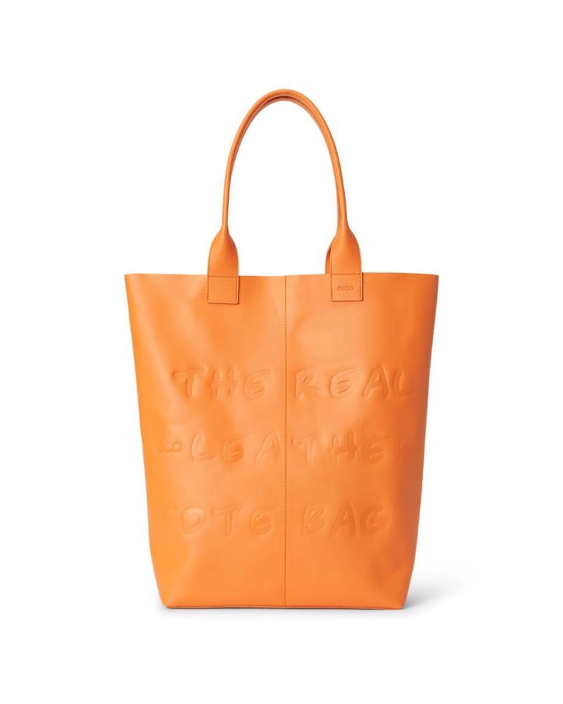 Orange ECCO Tote Real Leather