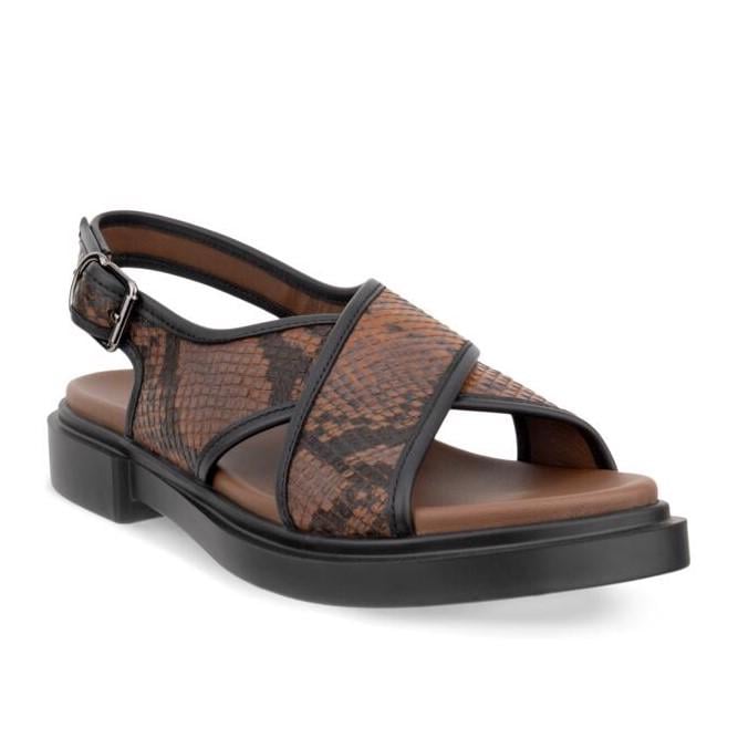 Kahverengi ECCO Metropole Seoul Sandal Mink/Bl/Cof