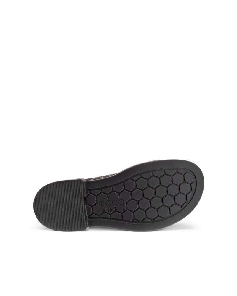 Brown ECCO Metropole Seoul Sandal Mink/Bl/Cof