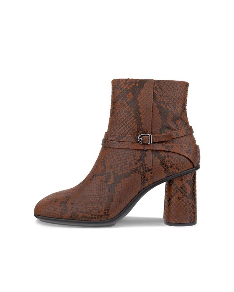 Brown ECCO Sculpted Alba Block 65 Coffee