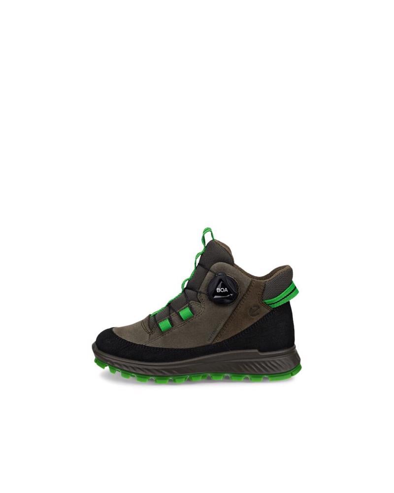 Green ECCO Exostrike Kids Black Tarmac Tarmac