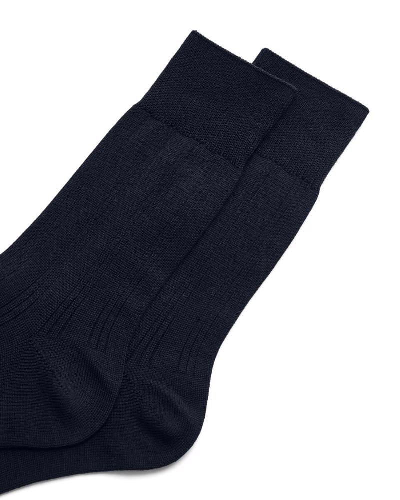 Lacivert ECCO Classic Ribbed Mid-Cut