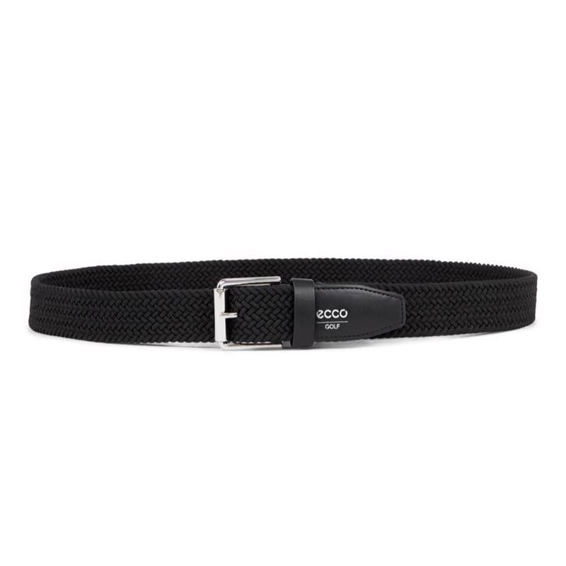 Black ECCO Belts Golf Braided