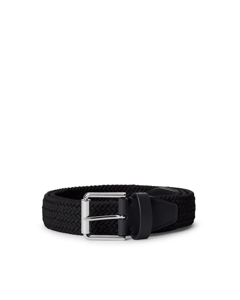 Black ECCO Belts Golf Braided
