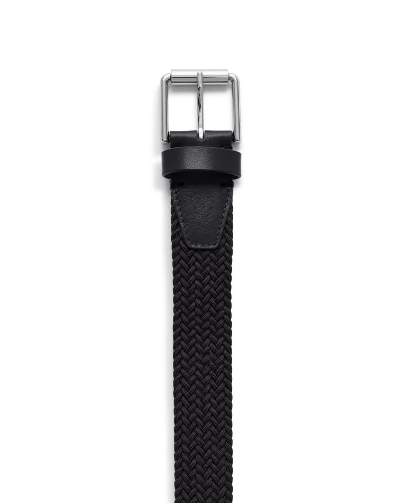 Black ECCO Belts Golf Braided