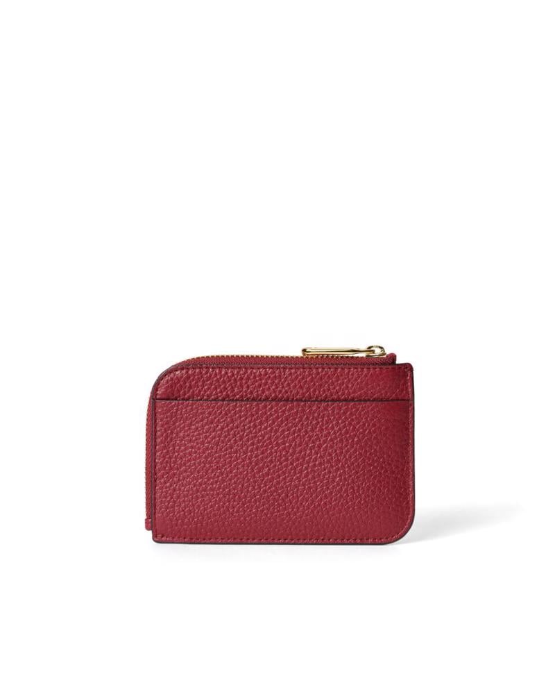 Bordo ECCO Card Case Zipped Pebbled Leather