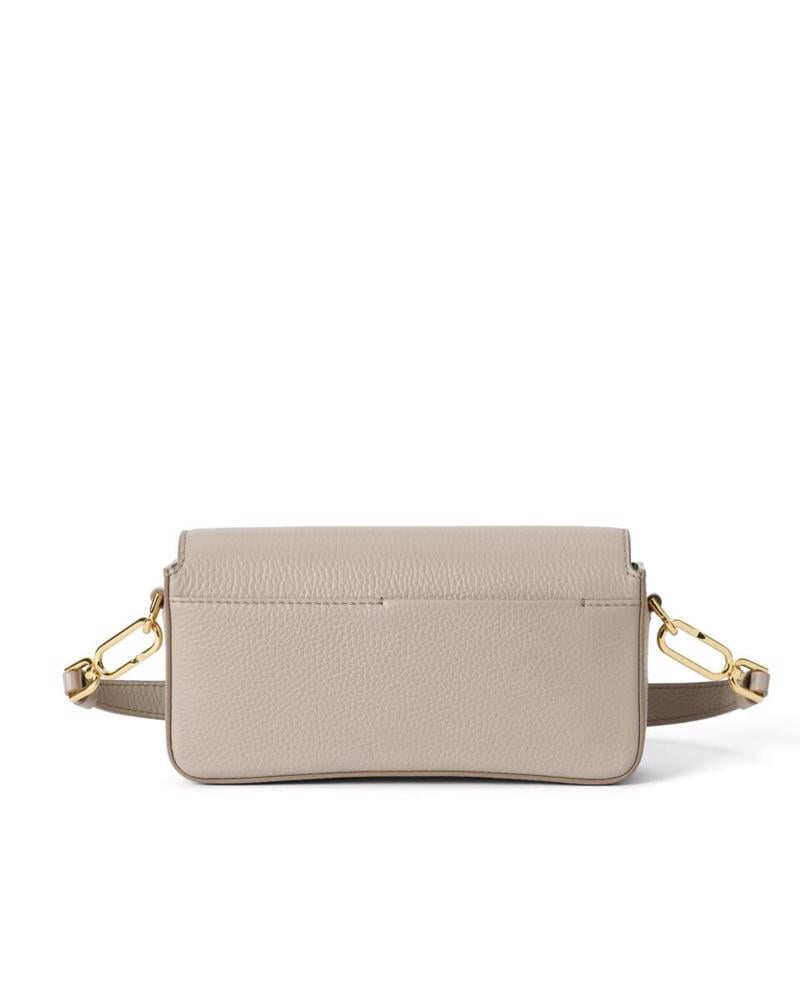 Beige ECCO Pinch Bag S Pebbled Leather Bag
