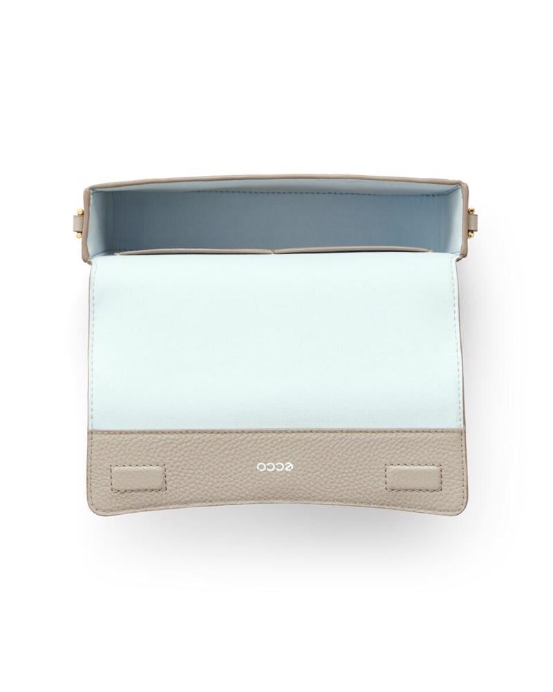 Beige ECCO Pinch Bag S Pebbled Leather Bag