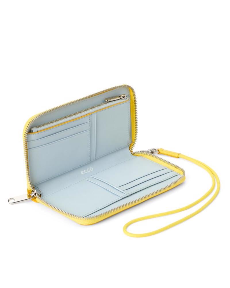 Sarı ECCO Wallet Zip Around Bunai