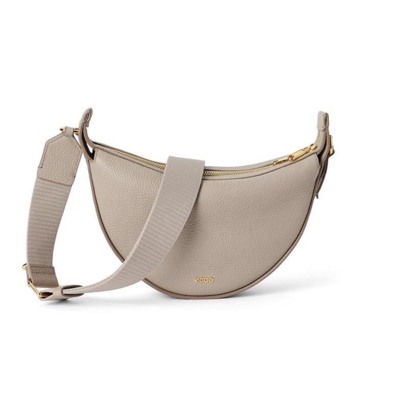 Beige ECCO Fortune Bag S Pebbled Leather