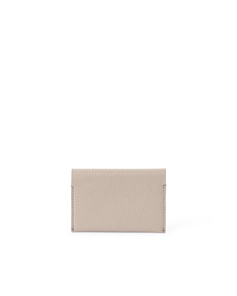 Bej ECCO Business Card Purse Pebble Leather