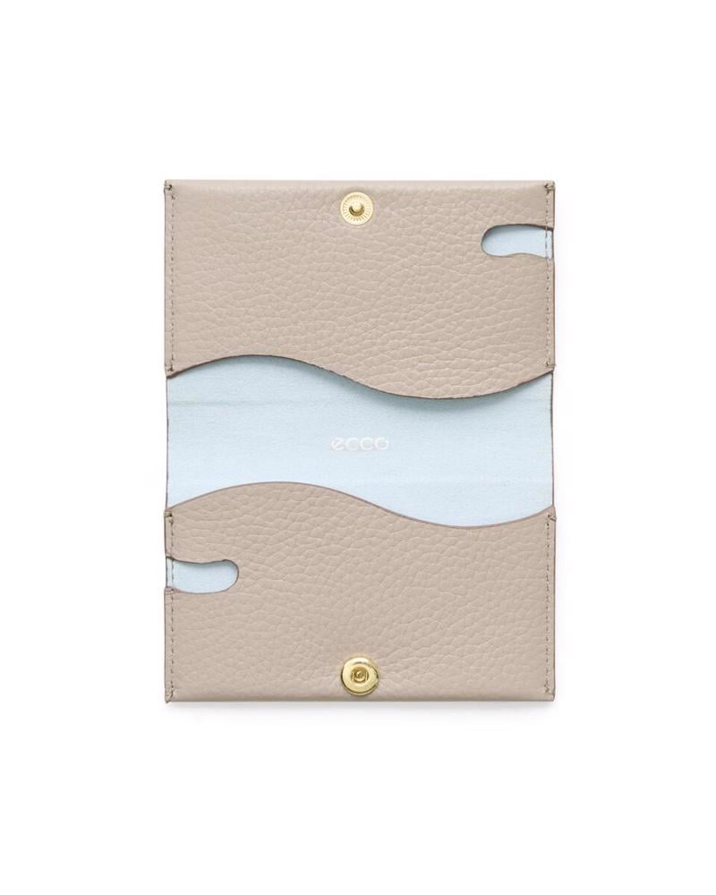 Bej ECCO Business Card Purse Pebble Leather
