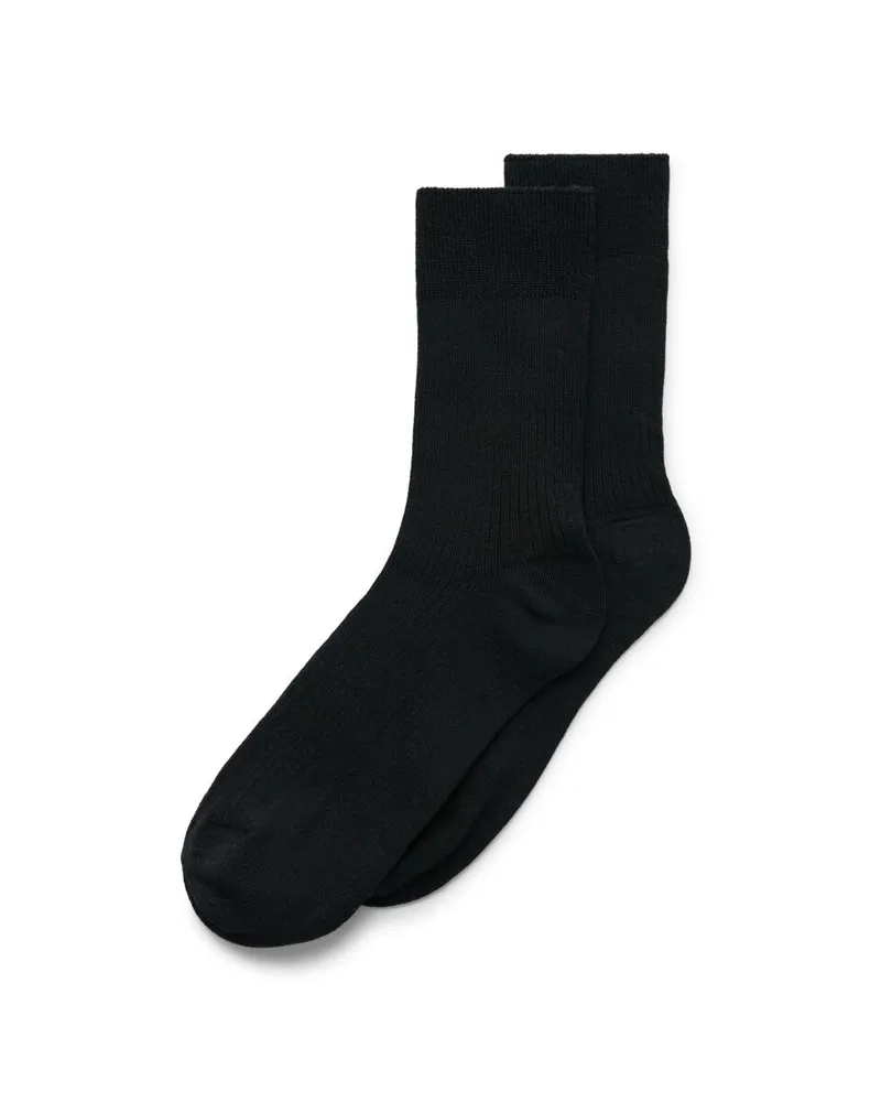 Black ECCO Classic Women Ribbed Mid Cut