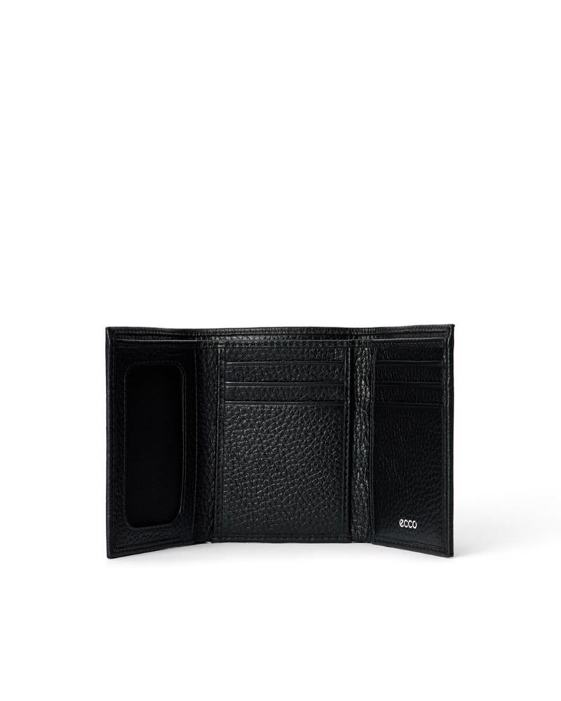 Siyah ECCO Essential Tri Fold Wallet