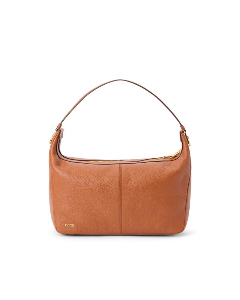 Camel ECCO Hobo S Soft Pebbled Leather