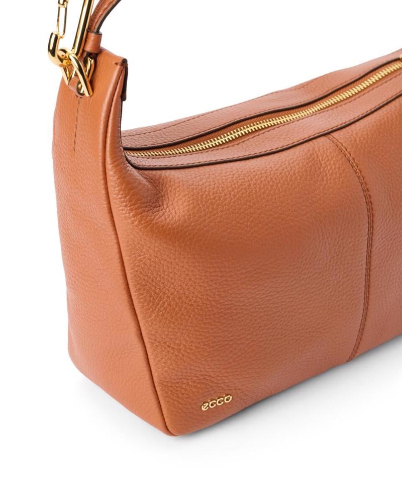 Camel ECCO Hobo S Soft Pebbled Leather