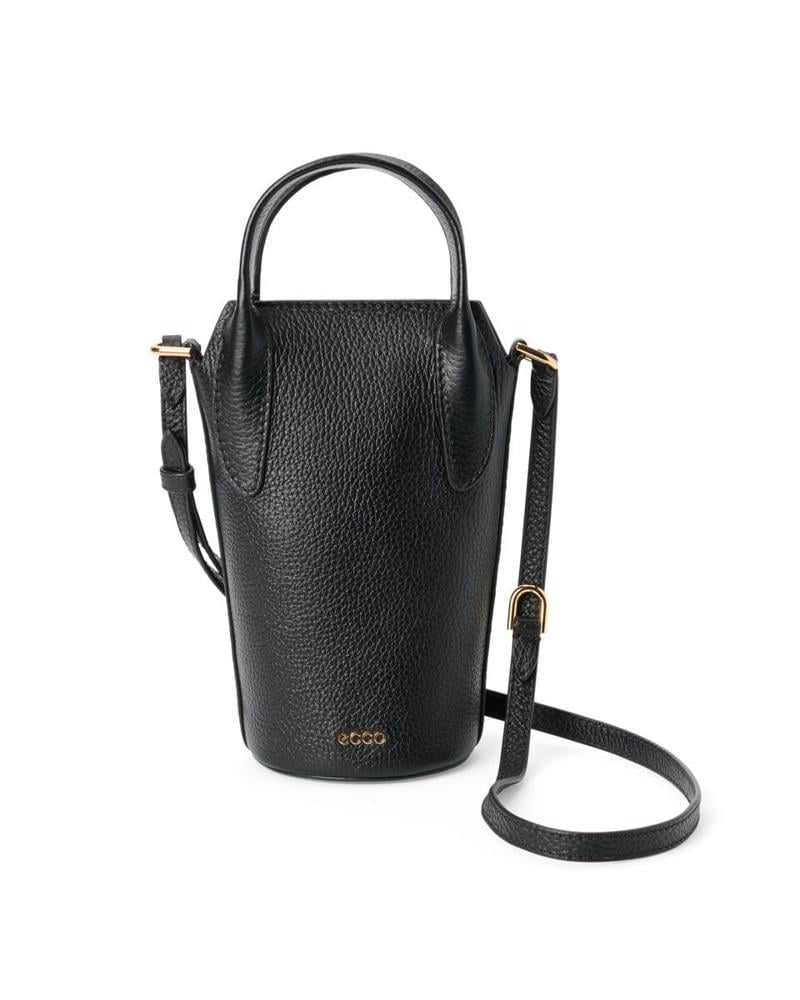 Black ECCO Pot Bag Leather