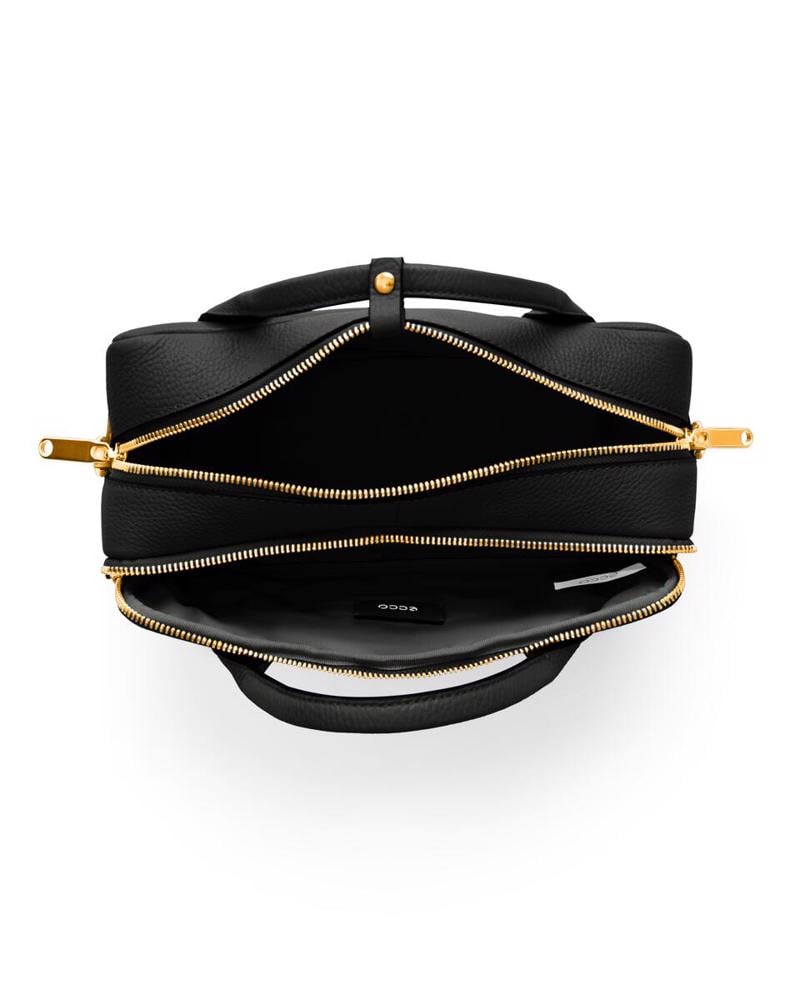 Siyah ECCO Bowling Bag M Pebble Leather