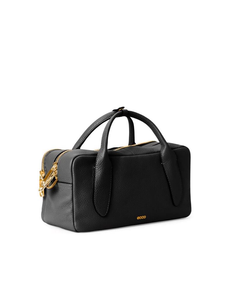 Siyah ECCO Bowling Bag M Pebble Leather