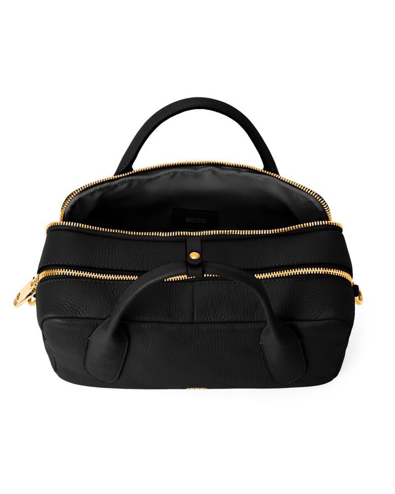 Siyah ECCO Bowling Bag M Pebble Leather