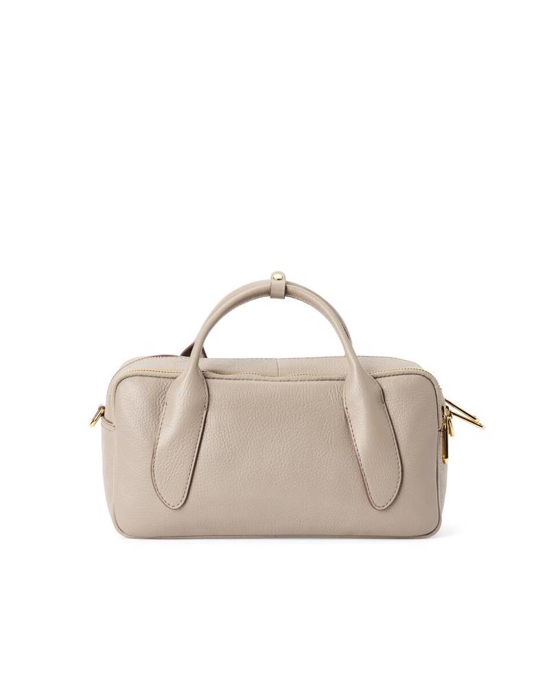 Bej ECCO Bowling Bag M Pebble Leather