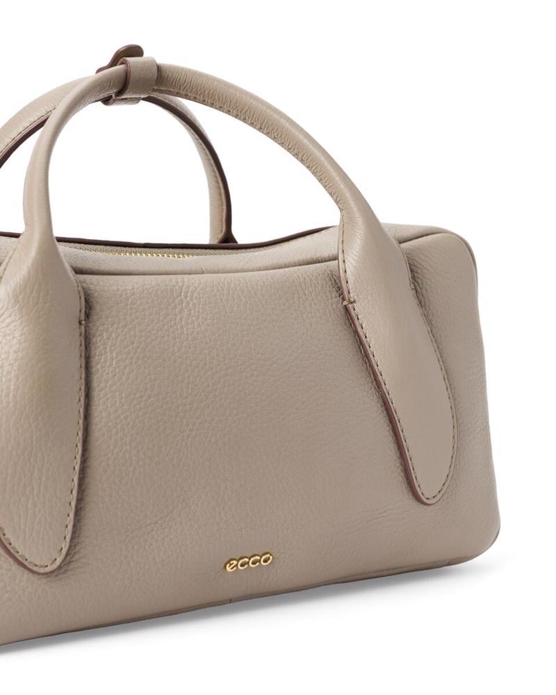 Bej ECCO Bowling Bag M Pebble Leather