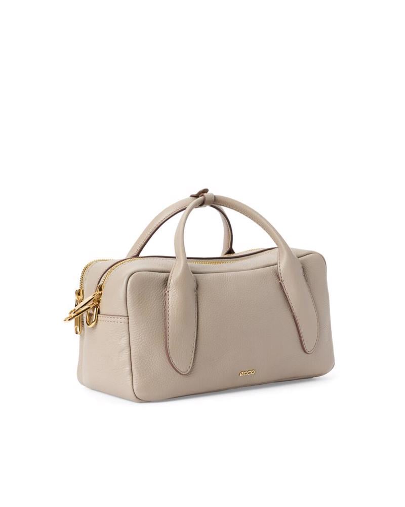 Bej ECCO Bowling Bag M Pebble Leather