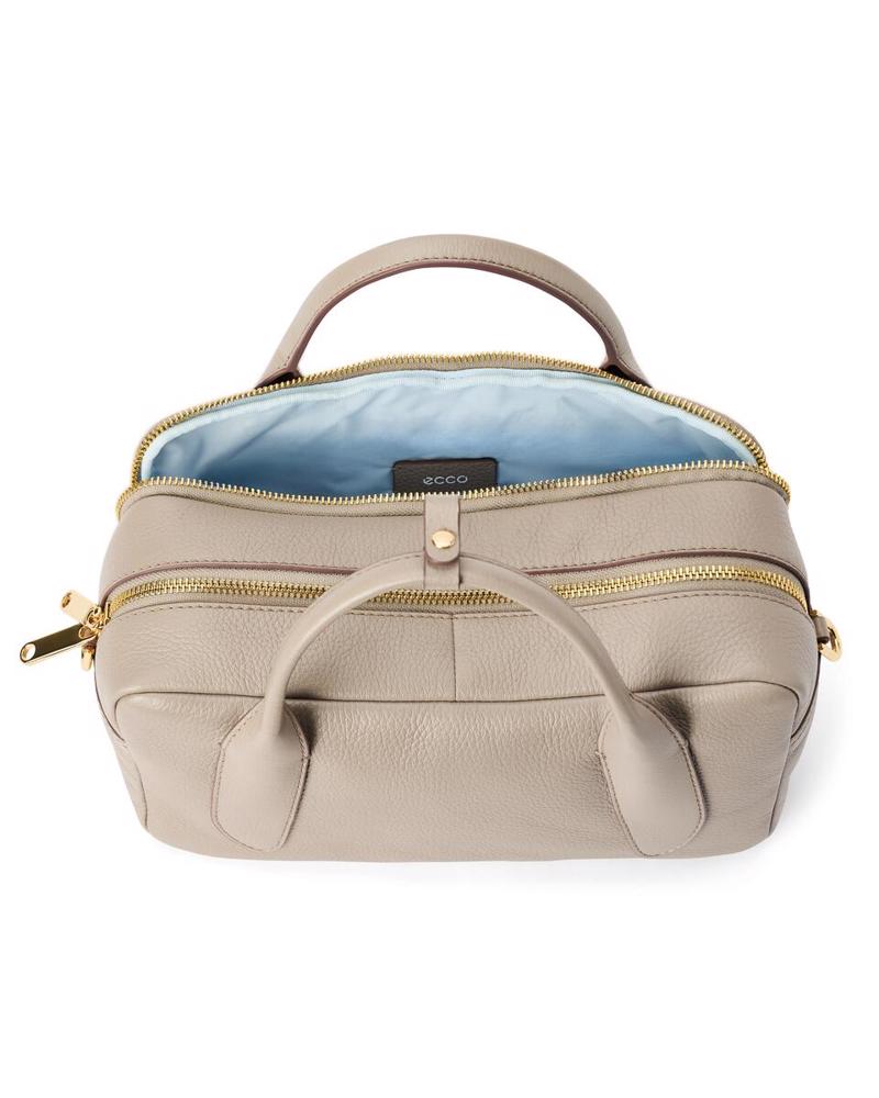 Bej ECCO Bowling Bag M Pebble Leather