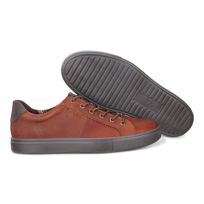 ECCO Men\'s Kyle Retro Fashion Sneakers Brown Leather EU 47/ US 13 Preppy Office Amazon.com | ECCO Men main image 2