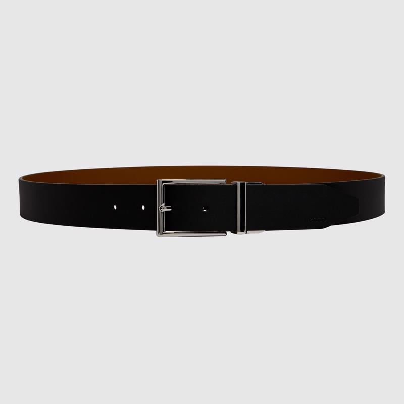 Black ECCO Belts Italian Reverse