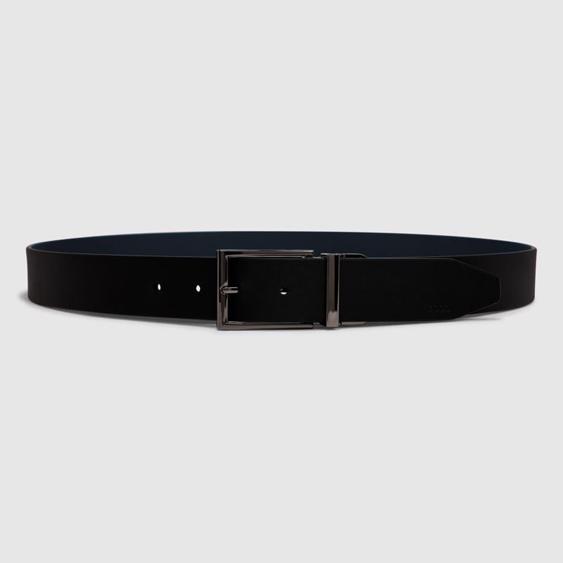 Black ECCO Belts Italian Reverse