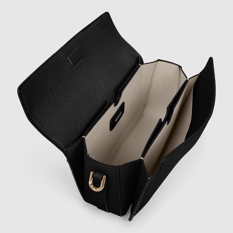 Siyah ECCO Textureblock Pinch Bag Compact | Ecco