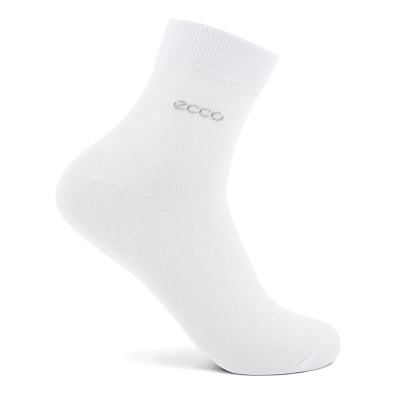 White ECCO Classic Ankle Cut 3-Pack