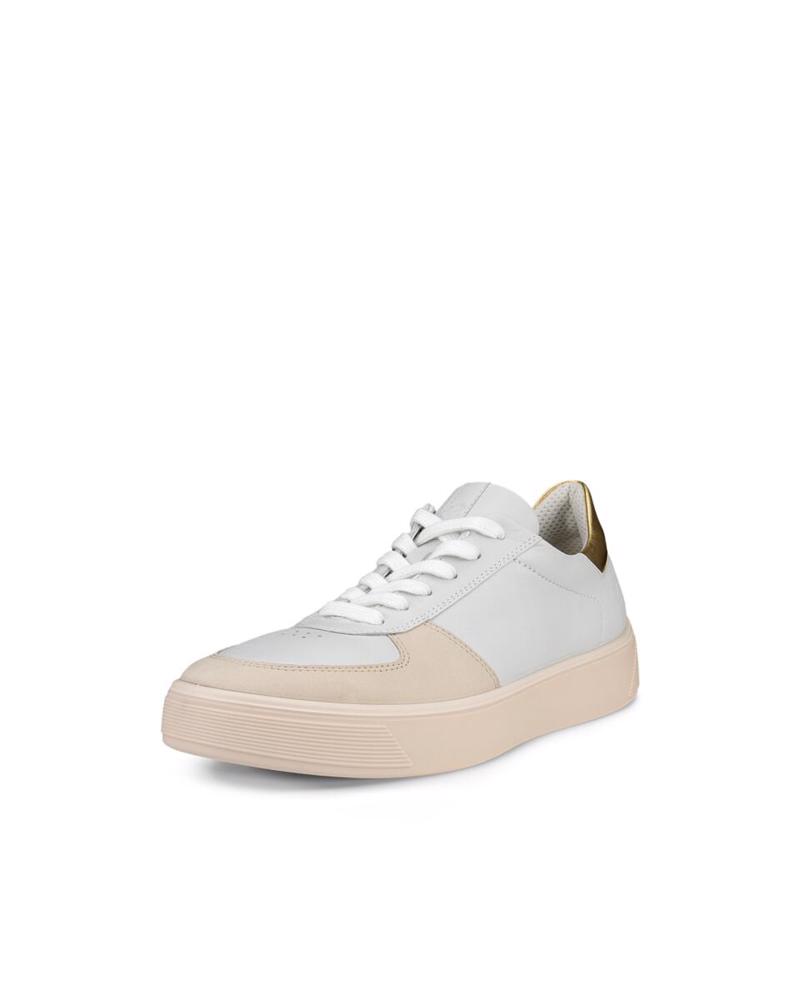 Beige ECCO Street Tray Logo Sneaker Limestone
