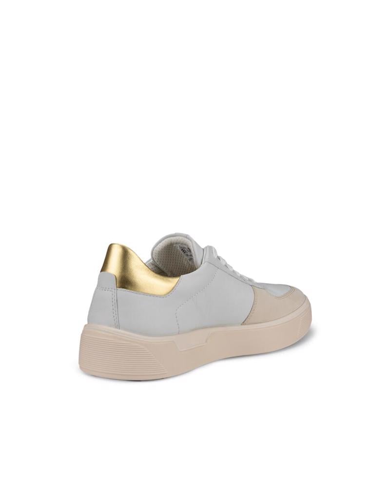 Beige ECCO Street Tray Logo Sneaker Limestone