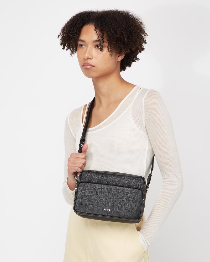 Siyah ECCO Camera Bag Pebbled Leather | Ecco Siyah ECCO Camera Bag Pebbled Leather | Ecco